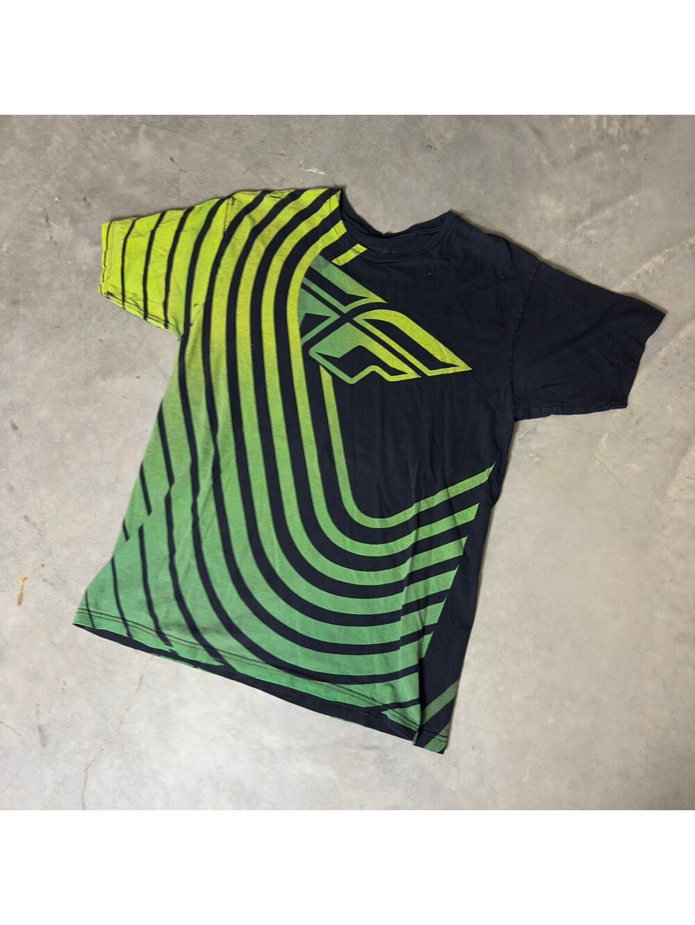 Fly Racing Graphic T-Shirt Mens XL Black Lime Motocross BMX